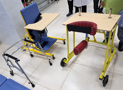 リハビリ科に寄贈された医療器材